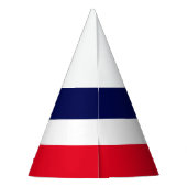 Spaß Stilvolle blaue blaue, helle rote Streifen Partyhütchen (Rückseite)