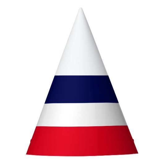 Spaß Stilvolle blaue blaue, helle rote Streifen Partyhütchen (Vorderseite)