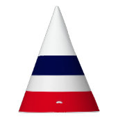 Spaß Stilvolle blaue blaue, helle rote Streifen Partyhütchen (Rechts)