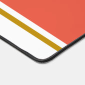 Spaß Stilvolle, feine, orange Streifen auf Weiß Schreibtischunterlage (Ecke)