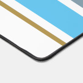 Spaß Stilvolle Slate Sky Blue Racing Streifen auf  Schreibtischunterlage (Ecke)