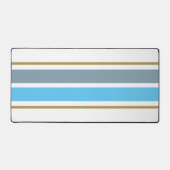 Spaß Stilvolle Slate Sky Blue Racing Streifen auf Schreibtischunterlage (Vorderseite)