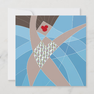 Spaß Strand Babe Badeanzug Model Fashion Kunstwerk Karte