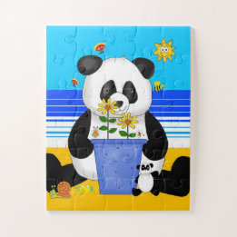 Spaß Strand panda Bär Kinder Puzzle