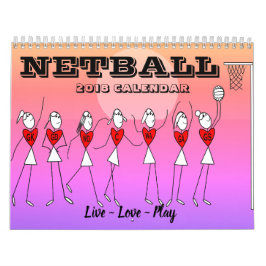 Spaß-Strichmännchen-Inspirational ZitateNetball Kalender