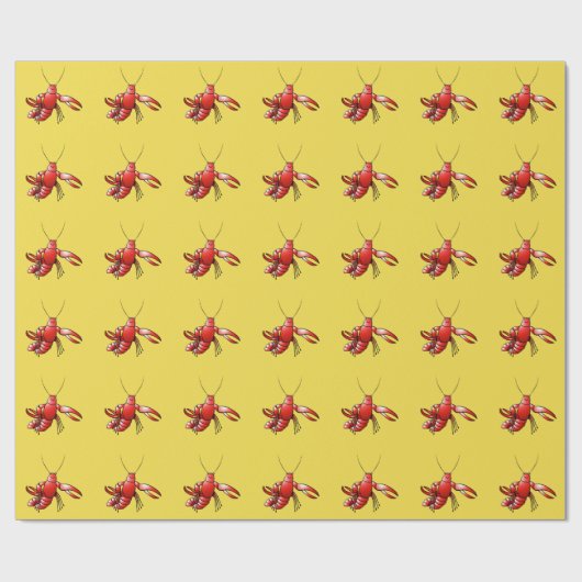 Spaß-südlicher Panzerkrebs-BlutgeschwürCrawdad auf Geschenkpapier (Flach)