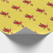 Spaß-südlicher Panzerkrebs-BlutgeschwürCrawdad auf Geschenkpapier (Ecke)