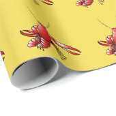 Spaß-südlicher Panzerkrebs-BlutgeschwürCrawdad auf Geschenkpapier (Rolleneckpunkt)