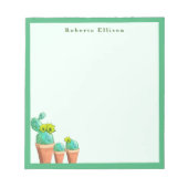 Spaß Südwestlich gepotted Cactus Blume Custom Notizblock (Vorderseite)