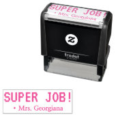 Spaß "SUPER JOB!" Lehrerin Rubber Briefmarke Permastempel (Beispiel)