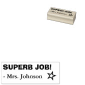 Spaß "SUPERB JOB!" + Name des Lehrers Rubber Brief Gummistempel (Stempel)