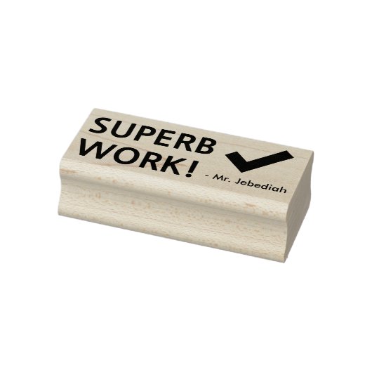 Spaß "SUPERB WORK!" + Teacher's Name Rubber Briefm Gummistempel (Stempel)