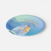 Spaß Surf's Up Birthday Einladung Pappteller (Schrägansicht)