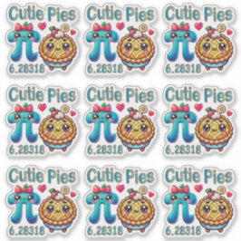 Spaß "Süsse Pies" Niedlich Pi Symbol & Pie Pub Aufkleber