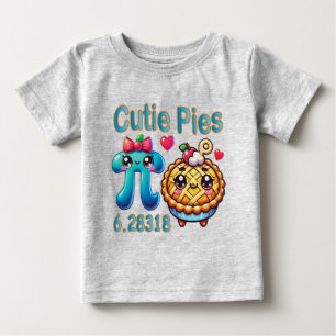 Spaß "Süsse Pies" Niedlich Pi Symbol & Pie Pub Baby T-shirt