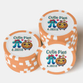 Spaß "Süsse Pies" Niedlich Pi Symbol & Pie Pub Pokerchips (Stapel)