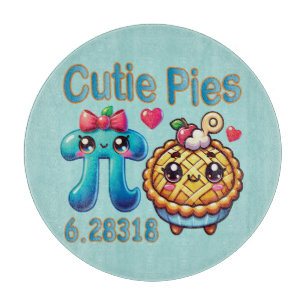 Spaß "Süsse Pies" Niedlich Pi Symbol & Pie Pub Schneidebrett