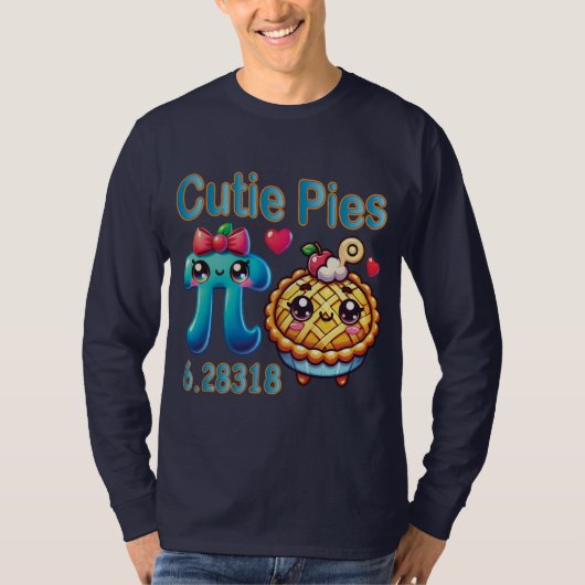 Spaß "Süsse Pies" Niedlich Pi Symbol & Pie Pub T-Shirt (Vorderseite)