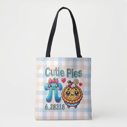 Spaß "Süsse Pies" Niedlich Pi Symbol & Pie Pub Tasche (Vorderseite)