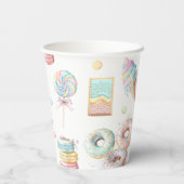 Spaß Süßigkeiten Candy Ice Creme Pastel Geburtstag Pappbecher (Rückseite)