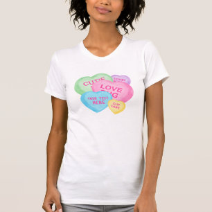 Spaß-Süßigkeits-Herzen T-Shirt