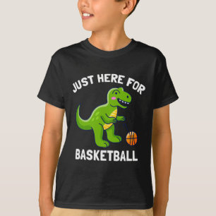 Spaß T-Rex hier für Basketball Dinosaurier T-Shirt