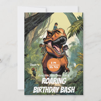 Spaß T-Rex Ride, Join the Dino Adventure! Geburtst Einladung