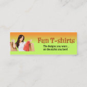 Spaß-T - Shirt-Visitenkarte Mini Visitenkarte (Rückseite)