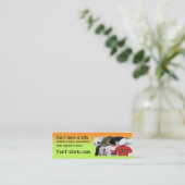 Spaß-T - Shirt-Visitenkarte Mini Visitenkarte (Stehend Vorderseite)