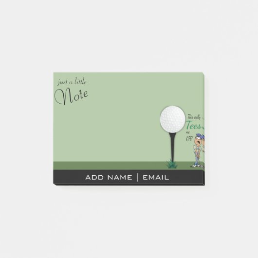 Spaß-T-Shirts ich weg vom Golfspieler Post-it Klebezettel (Vorderseite)