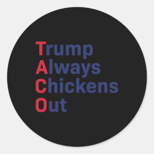 Spaß Taco Trump hält immer die Finger aus der Sonn Runder Aufkleber