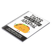 Spaß Tacos sind mein Geiststier humorvoll Notizblock (Linke Seite)