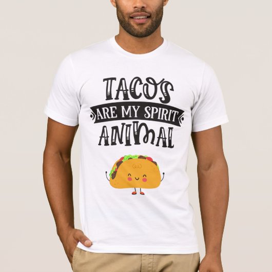 Spaß Tacos sind mein Geiststier humorvoll T-Shirt (Vorderseite)
