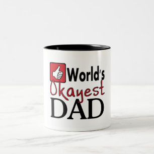 Spaß-Tasse des okayest Vatis der Welt lustige Zweifarbige Tasse