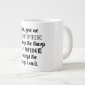 Spaß Tasse - Kaffee und Wein geben (Vorderseite Rechts)