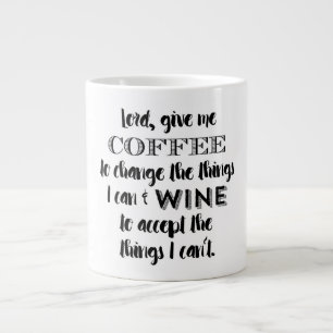 Spaß Tasse - Kaffee und Wein geben