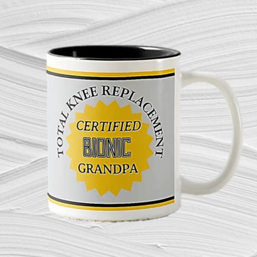 Spaß! Tasse zum Bionischen Knie-Austausch