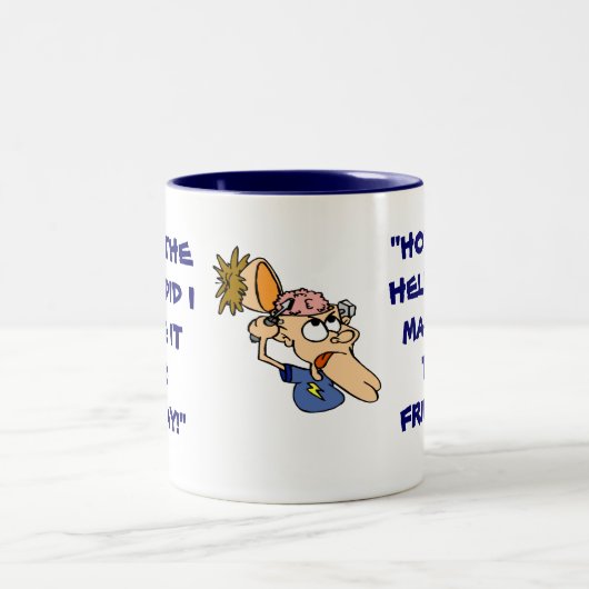 Spaß-Tasse Zweifarbige Tasse (Mittel)