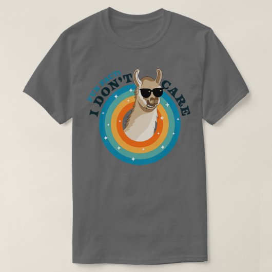 Spaß Tatsache ich Dont Care Funny Sassy Llama Alpa T-Shirt (Design vorne)