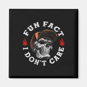 Spaß Tatsache ich Dont Care Funny Skeleton Sarcast Magnet