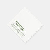 Spaß Tatsache Napkin Green Hochzeit Cocktail Stund Serviette (Ecke)