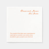 Spaß Tatsache Napkin Hochzeitscocktail-Stunde Serviette (Vorderseite)