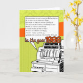 Spaß-Tatsachen-Geburtstag - Lebenshaltungskosten Karte (Gelbe Blume)