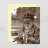 Spaß-Tauben-Vogel-Mann-Ruhestands-Party Einladung (Vorne/Hinten)