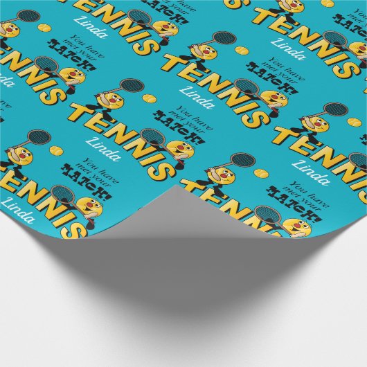 Spaß-Tennis-Bälle | beschließen, Hintergrund zu Geschenkpapier (Ecke)