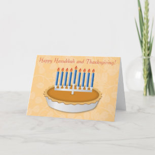 Spaß Thanksgivukkah (Erntedank/Chanukka) Karte