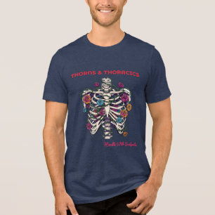 Spaß Thorns & Thoracics-Nurse Gothic Skeleton Med Tri-Blend Shirt
