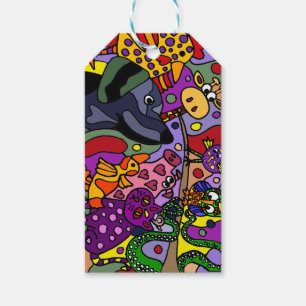 Spaß-tierische abstrakte Kunst-Geschenk-Umbauten Geschenkanhänger