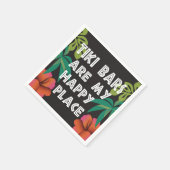 Spaß Tiki Bars sind mein glücklicher Ort Serviette (Ecke)