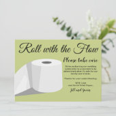 Spaß Toilettenpapier verzögert Hochzeitsankündigun Einladung (Stehend Vorderseite)